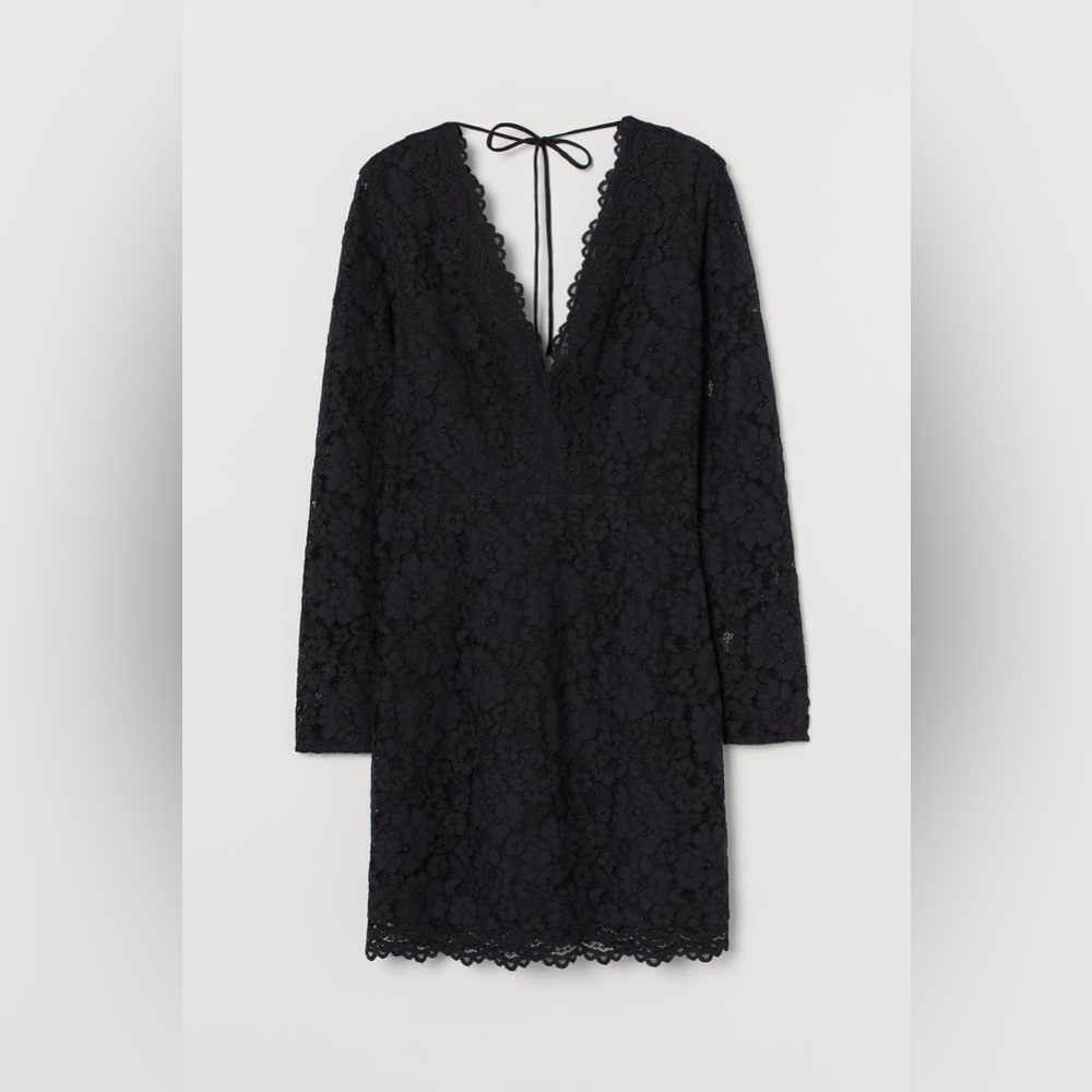 H&M lace v neck dress